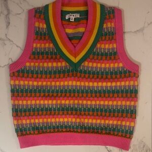THML Striped Knit Sweater Vest